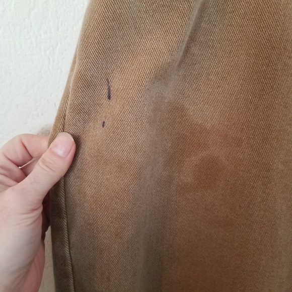 Vintage Lee Riveted Womens Jeans Tapered Leg Highwaisted Sz 14 Khaki Distressed. - Picture 9 of 13